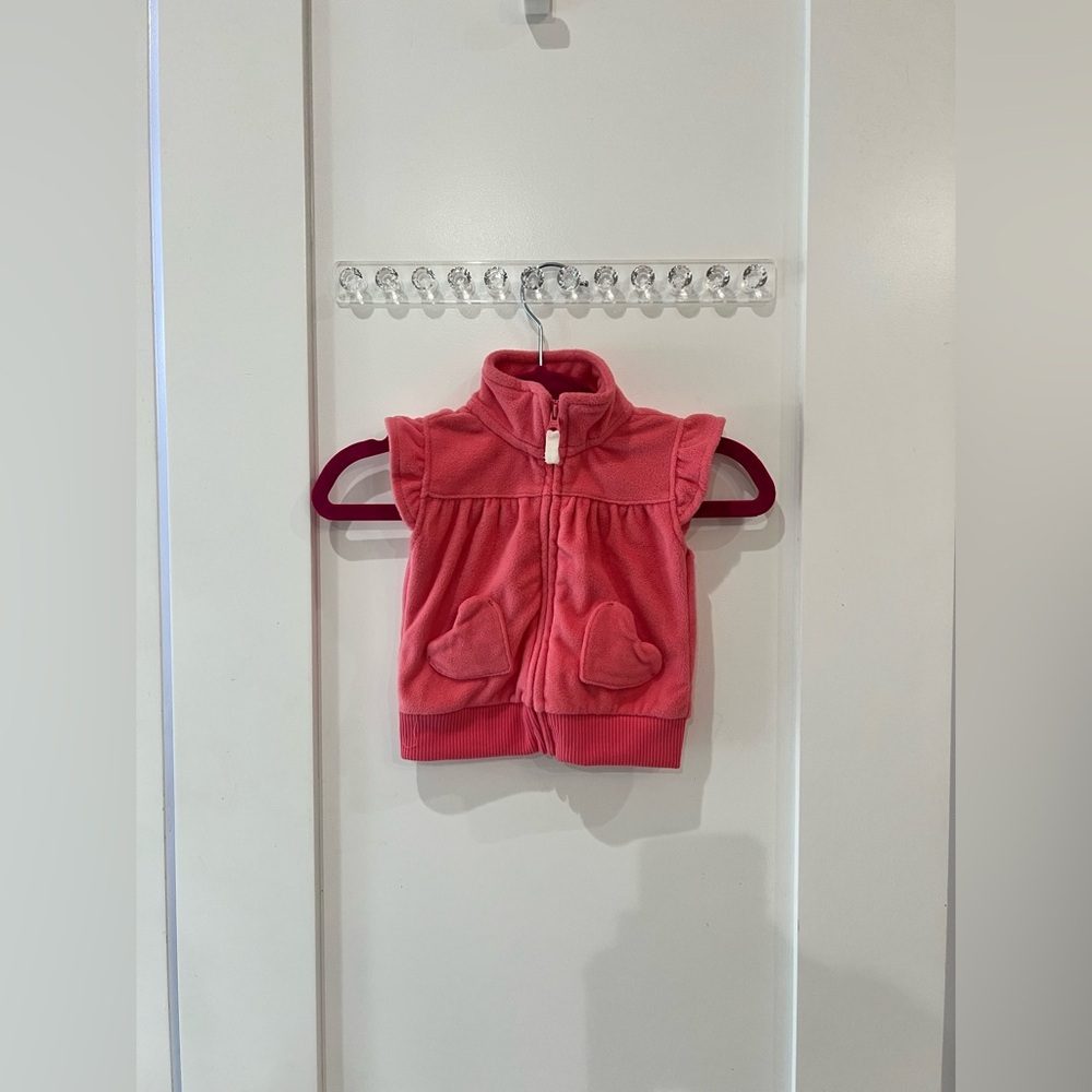 Carter's Coral Fleece Vest. Girls size 3 months.